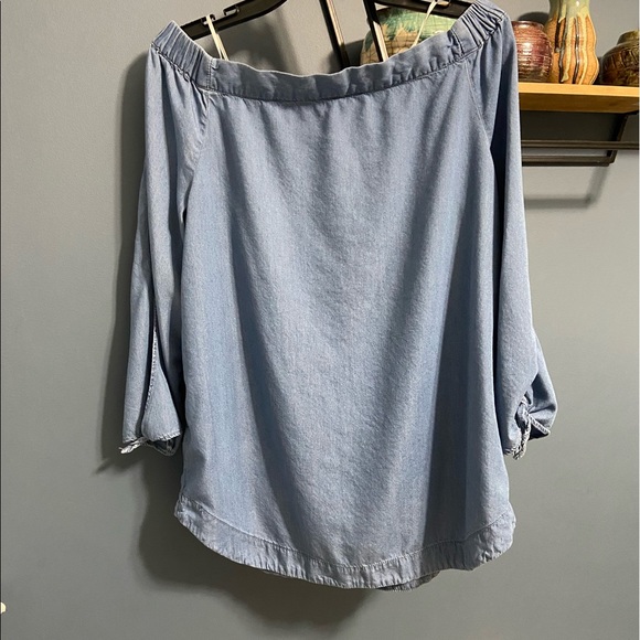 Altar'd State Tops - Altar’d State Off the Shoulder Chambray Top- M
